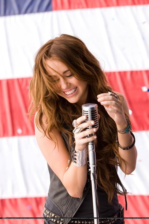 Miley Cyrus performing Party in the USA