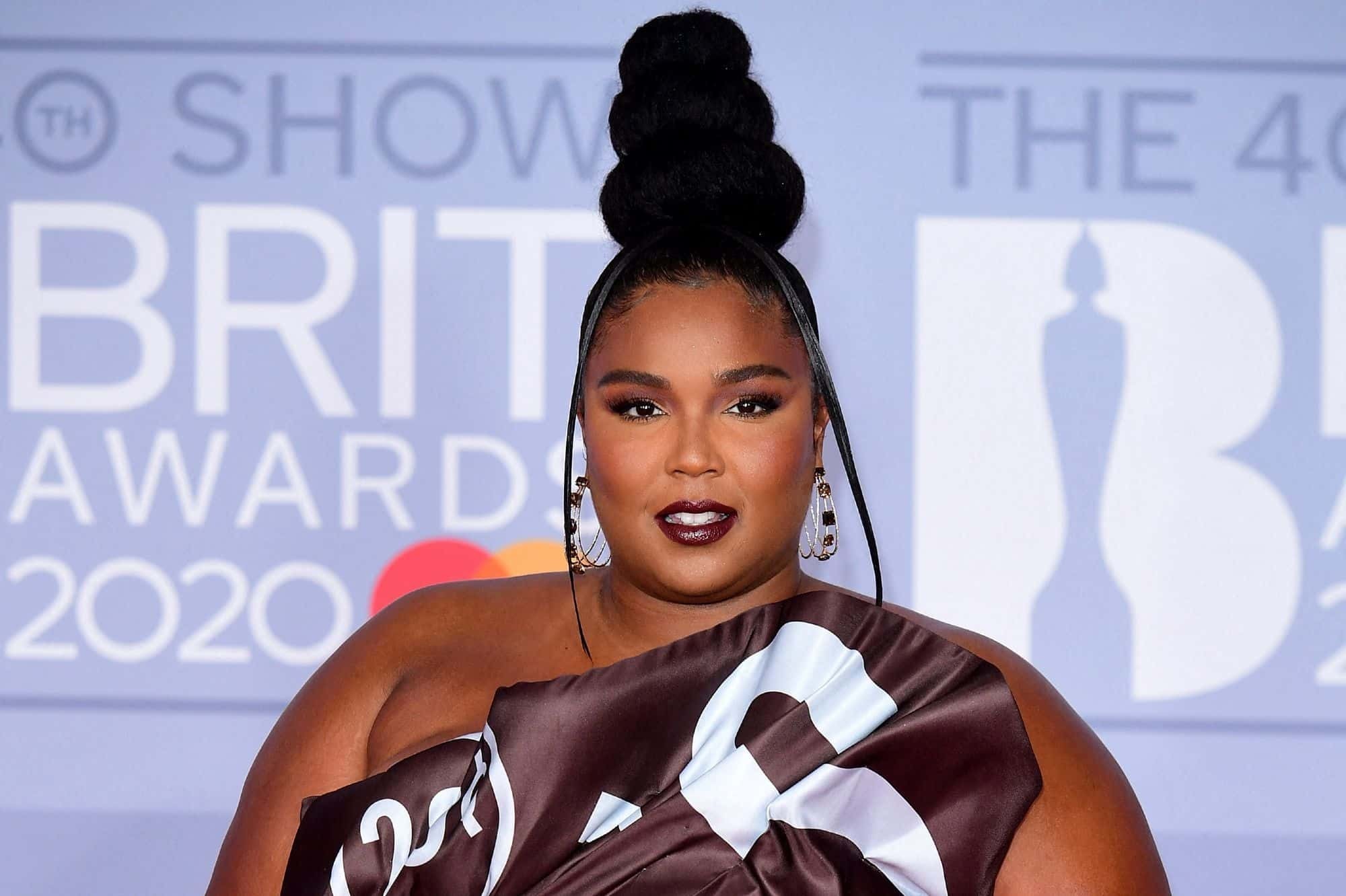Lizzo in studio recording About Damn Time