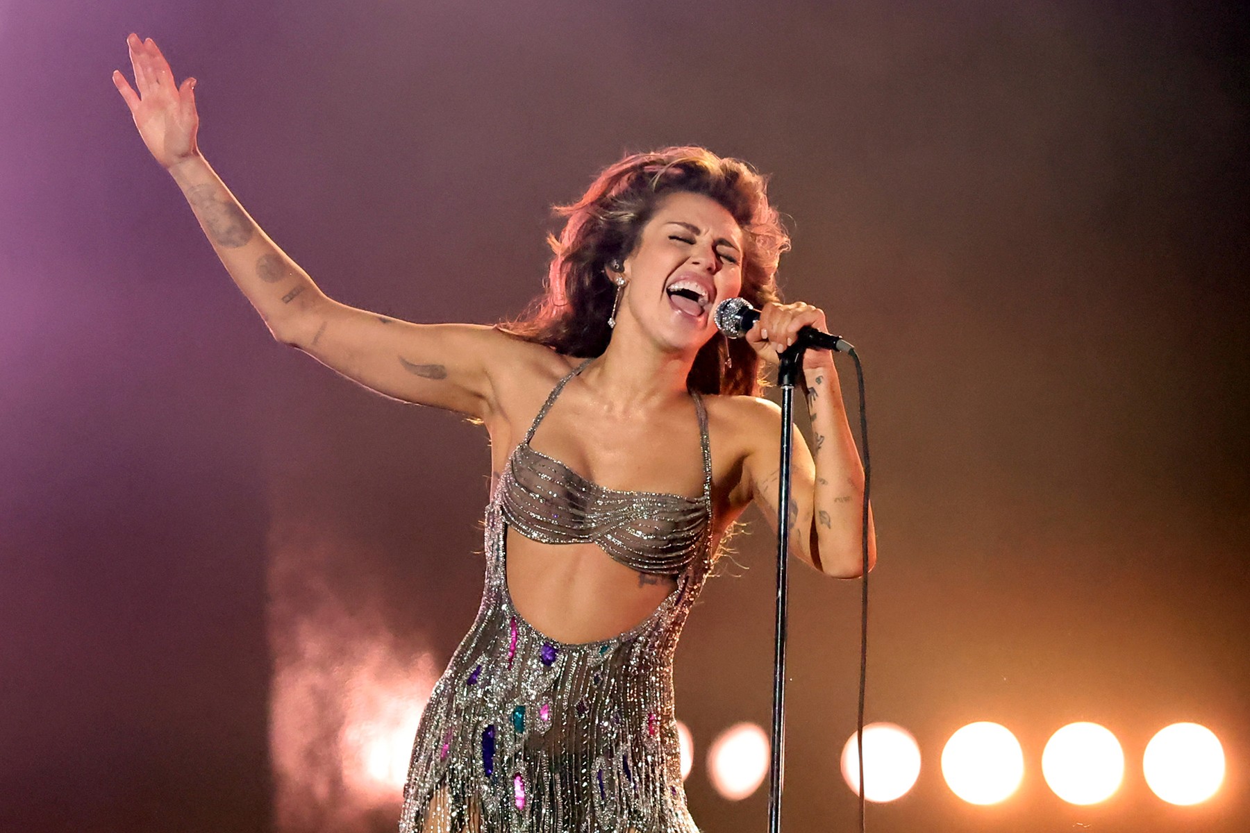 Miley Cyrus performing