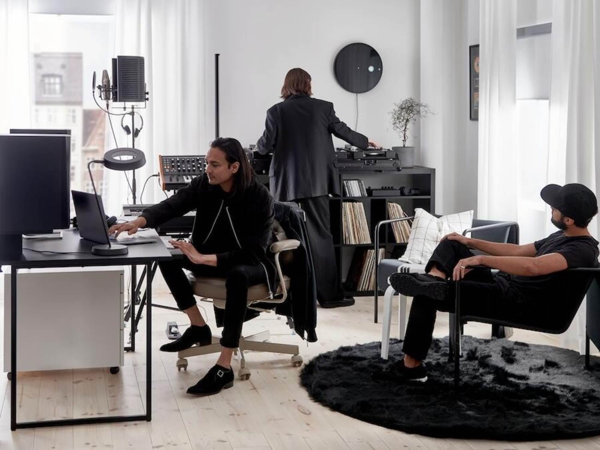 Swedish House Mafia members in studio