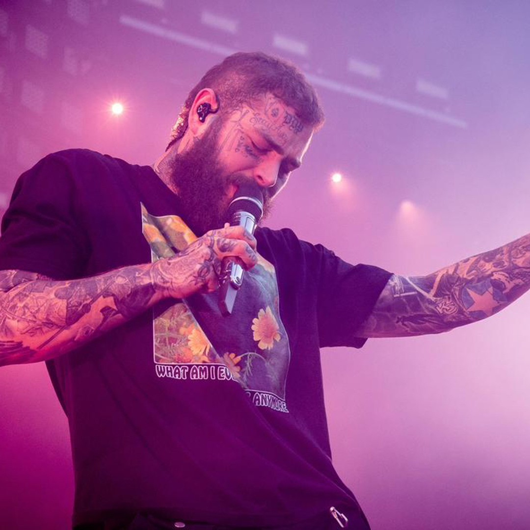 Post Malone performing I Fall Apart