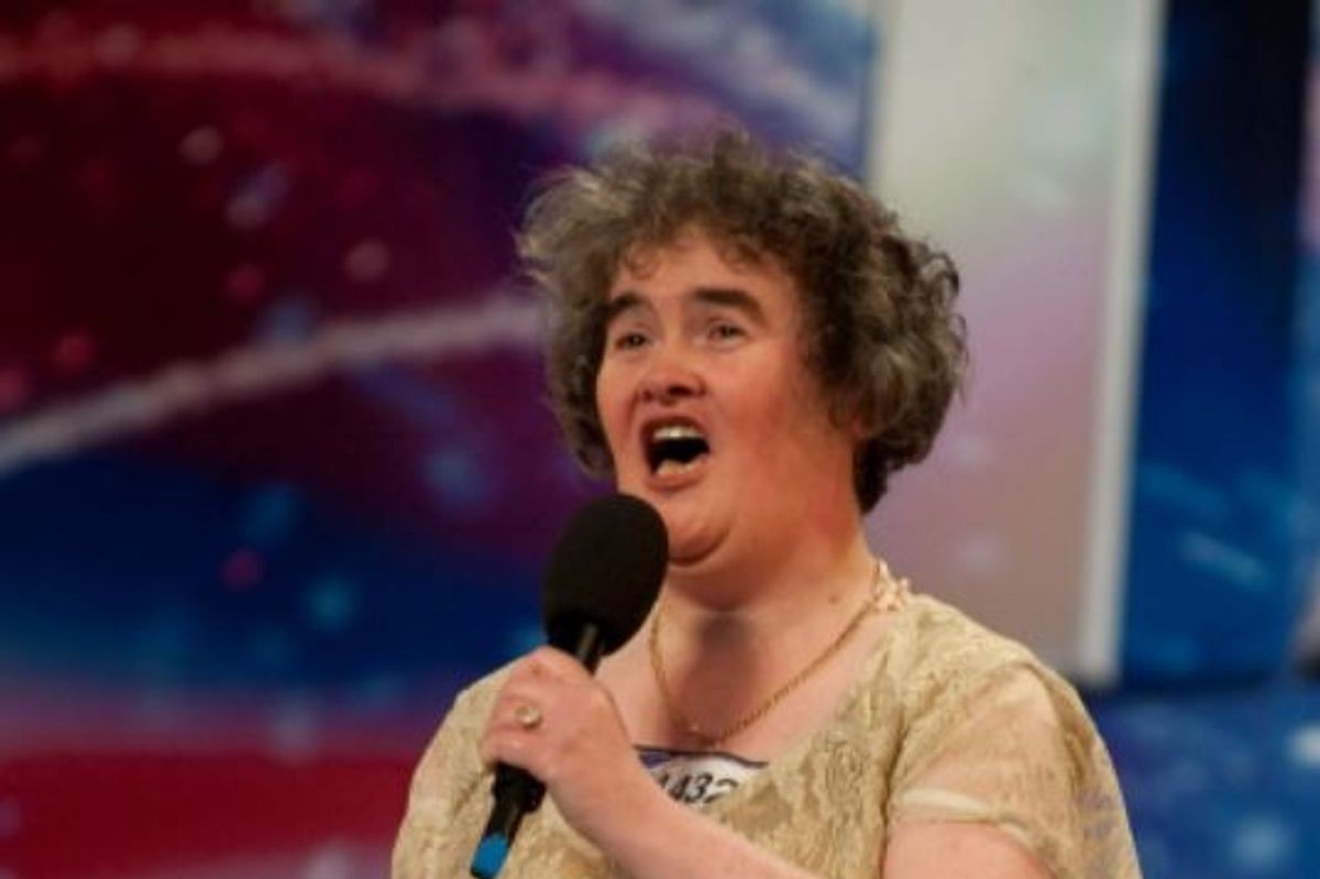 Susan Boyle performing on Britain's Got Talent